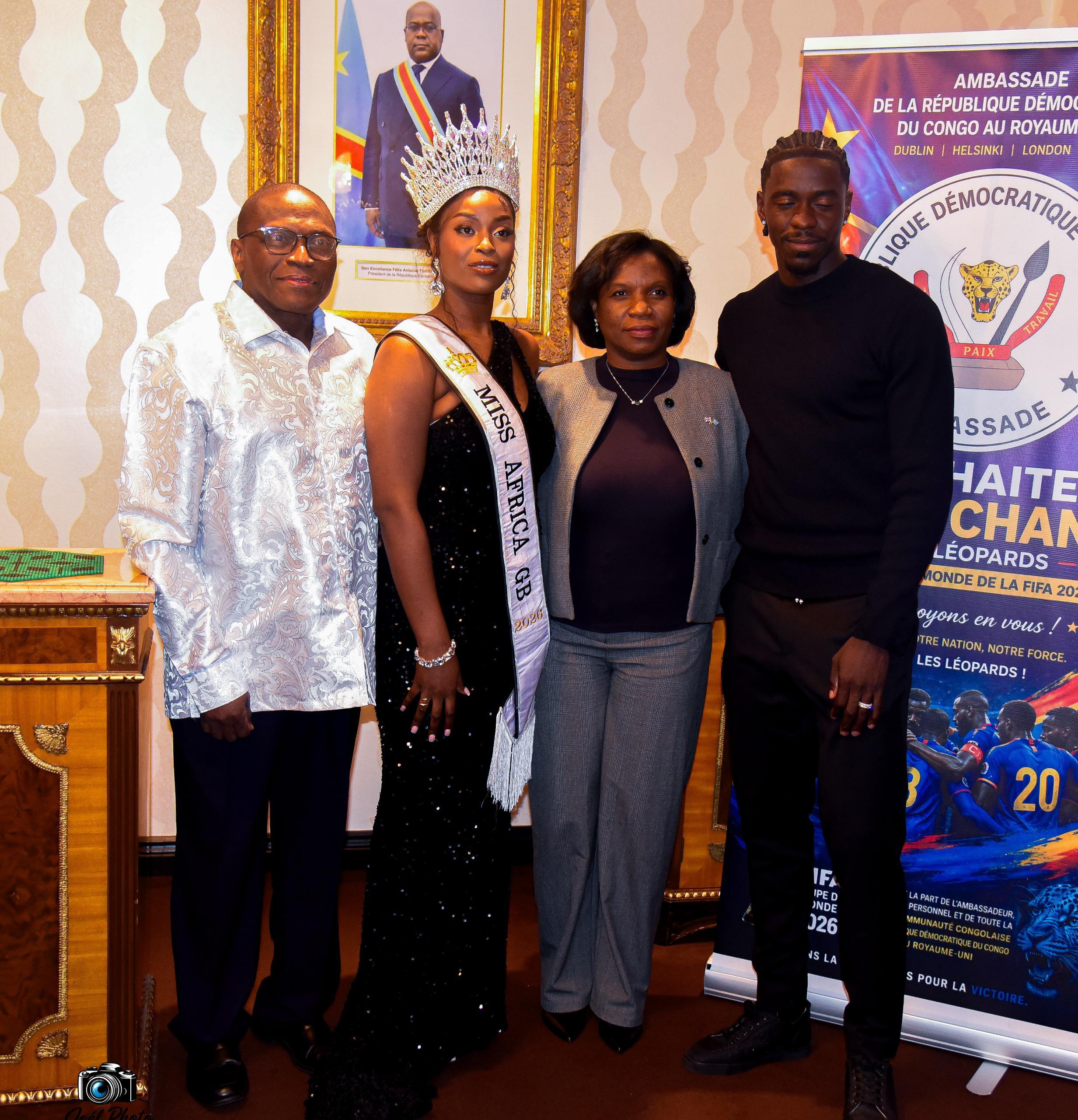 Miss Africa GB 2026 Gracia Honoured by Ambassador of the DRC