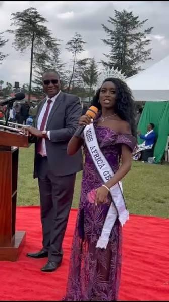 Miss Africa GB Deborah Hosted by the Governor of Nyandarua County