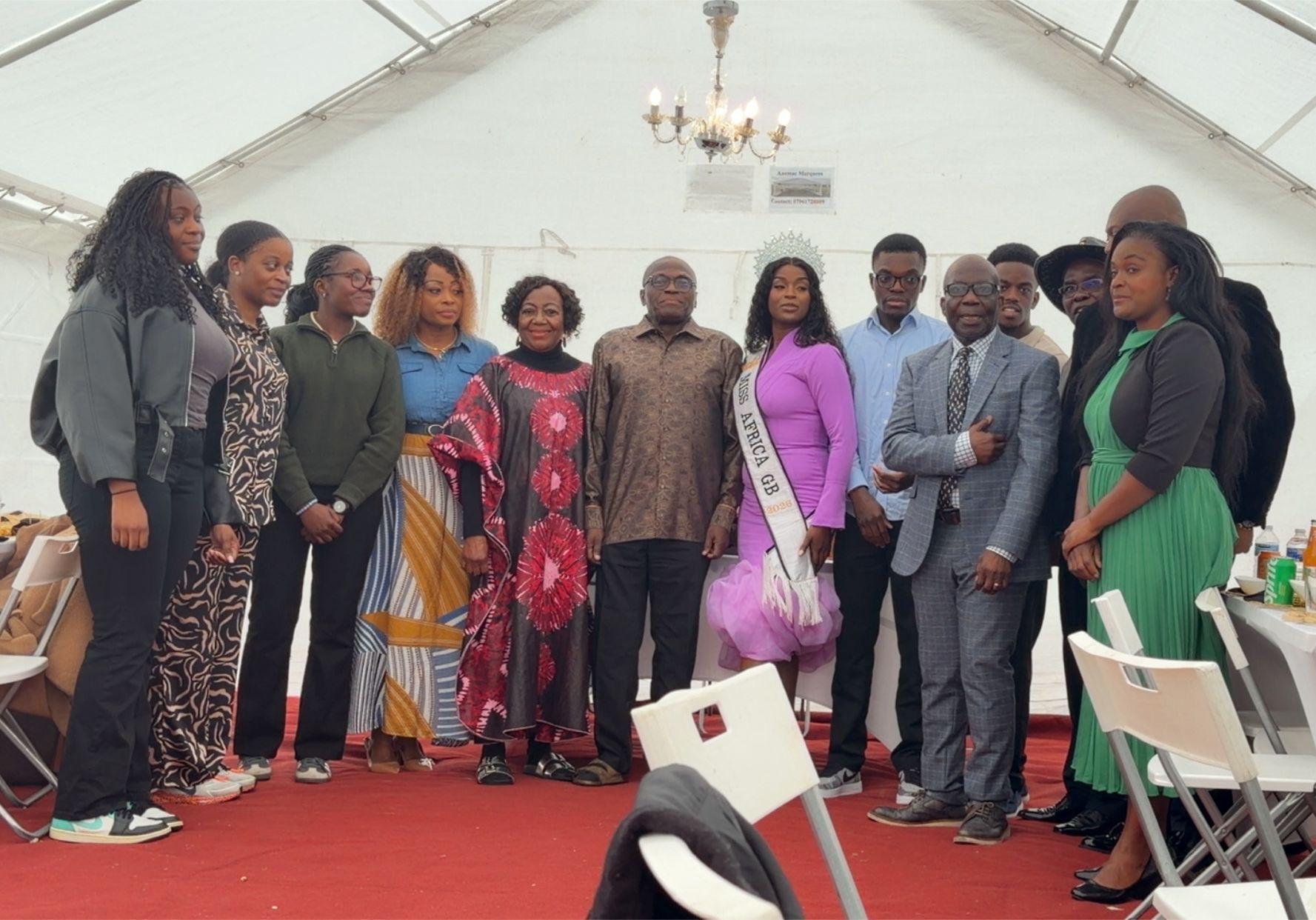 Miss Africa GB 2026 Gracia Susuzande with the Ambassador 3